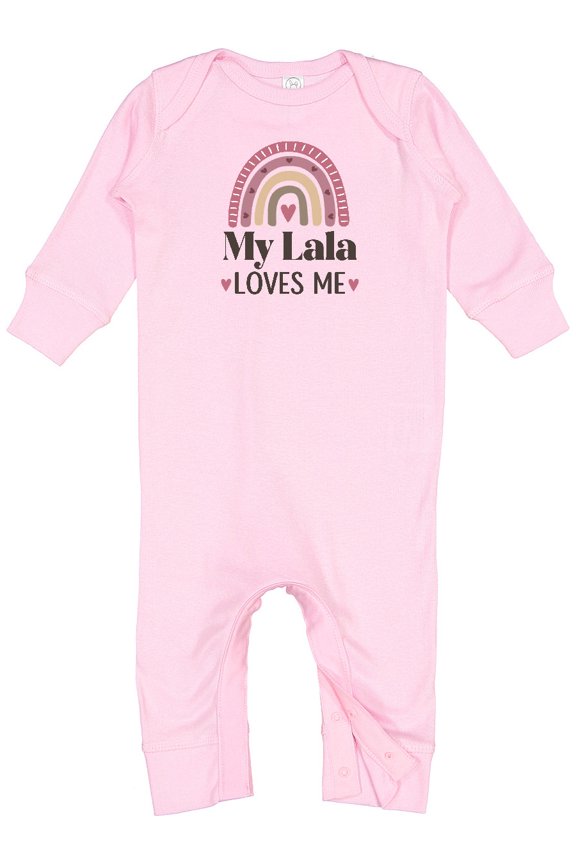 My Lala Loves Me Granddaughter Rainbow Baby Romper Coveralls