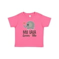 thumbnail image 1 of Inktastic My Lala Loves Me Grandkids Elephant Boys or Girls Baby T-Shirt, 1 of 5