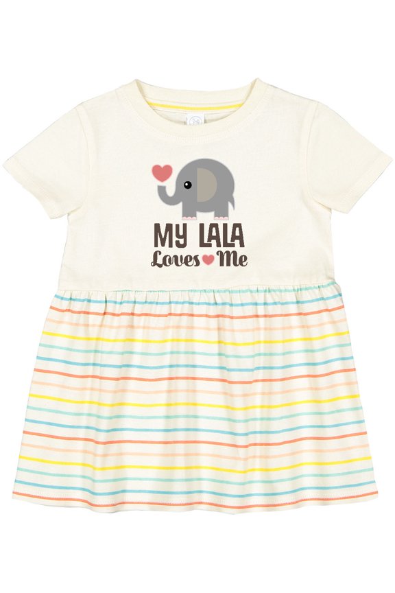 My Lala Loves Me Grandkids Elephant Girls Baby Dress