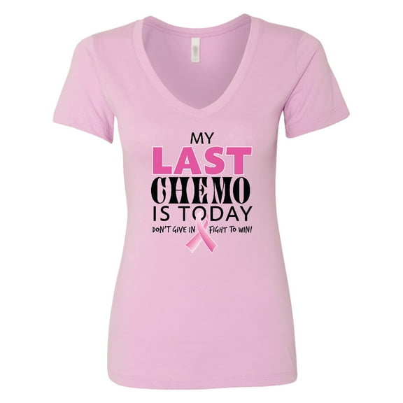 Inktastic My Last Chemo is Today Women's V-Neck T-Shirt
