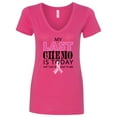 thumbnail image 1 of Inktastic My Last Chemo is Today Women's V-Neck T-Shirt, 1 of 5