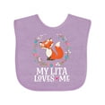 thumbnail image 1 of Inktastic My Lita Loves Me Girls Grandchild Fox Girls Baby Bib, 1 of 4