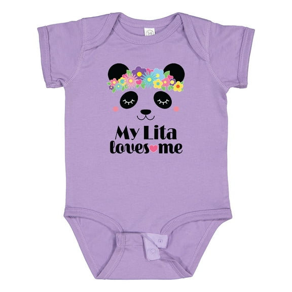 Inktastic My Lita Loves Me Grandchild Bear Girls Baby Bodysuit