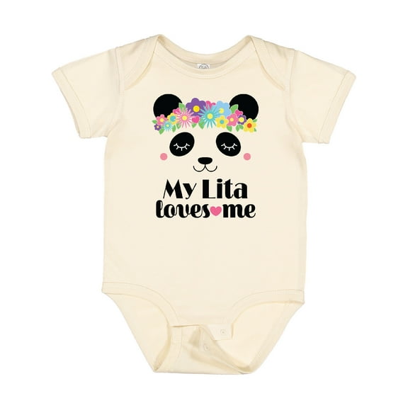 Inktastic My Lita Loves Me Grandchild Bear Girls Baby Bodysuit