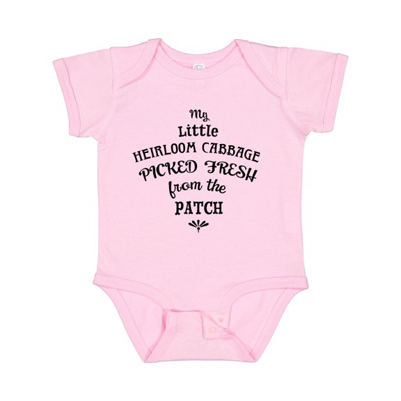 Inktastic My Little Heirloom Cabbage Picked Fresh from the Patch Boys or Girls Baby Bodysuit