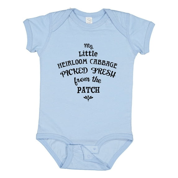 Inktastic My Little Heirloom Cabbage Picked Fresh from the Patch Boys or Girls Baby Bodysuit