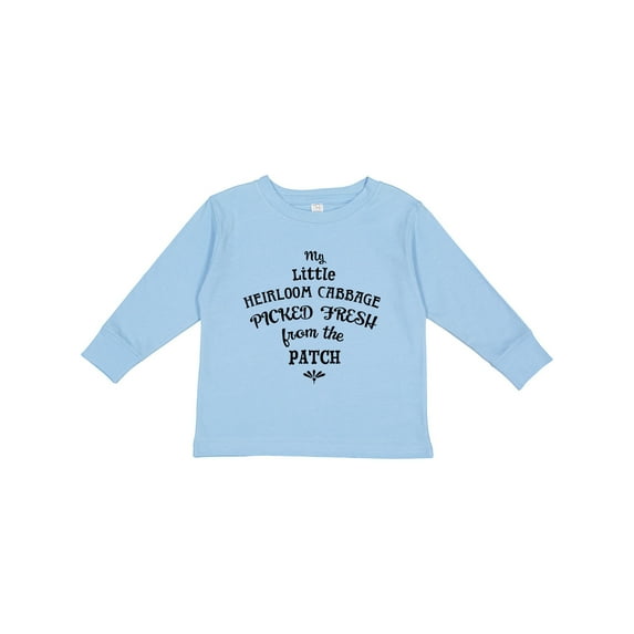 Inktastic My Little Heirloom Cabbage Picked Fresh from the Patch Boys or Girls Long Sleeve Toddler T-Shirt