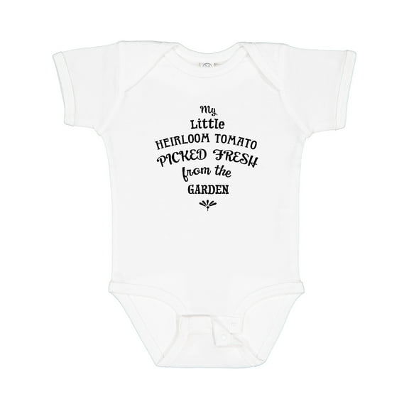 Inktastic My Little Heirloom Tomato Picked Fresh From the Garden Boys or Girls Baby Bodysuit