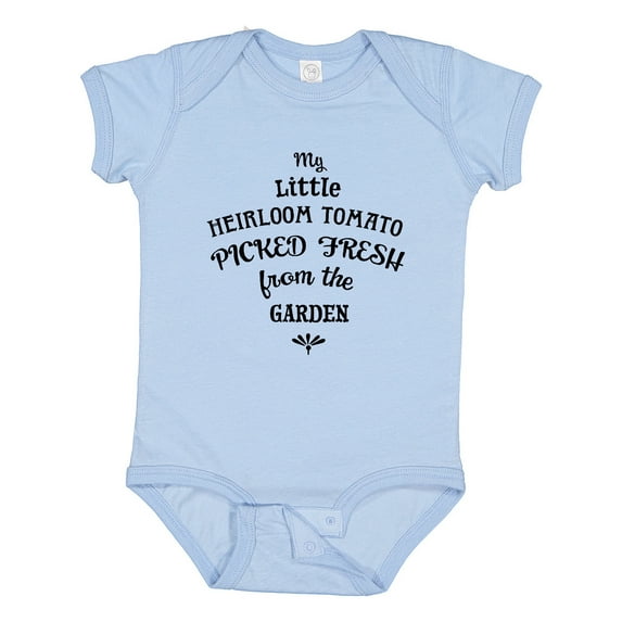 Inktastic My Little Heirloom Tomato Picked Fresh From the Garden Boys or Girls Baby Bodysuit
