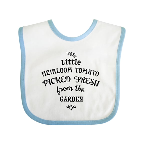 Inktastic My Little Heirloom Tomato Picked Fresh from the Garden Boys or Girls Baby Bib