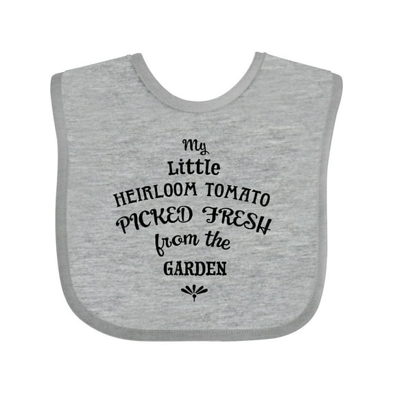 Inktastic My Little Heirloom Tomato Picked Fresh from the Garden Boys or Girls Baby Bib