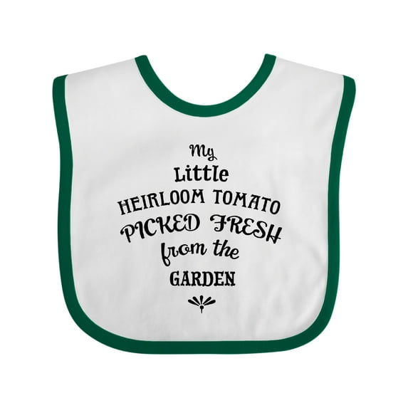 Inktastic My Little Heirloom Tomato Picked Fresh from the Garden Boys or Girls Baby Bib