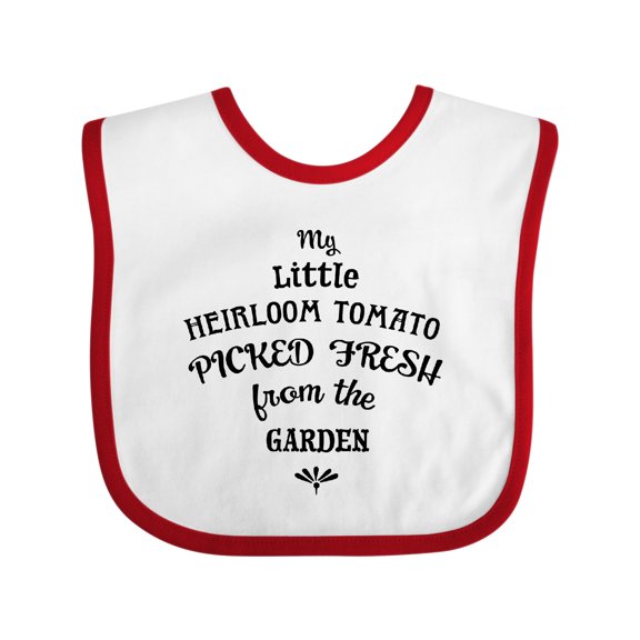 Inktastic My Little Heirloom Tomato Picked Fresh from the Garden Boys or Girls Baby Bib