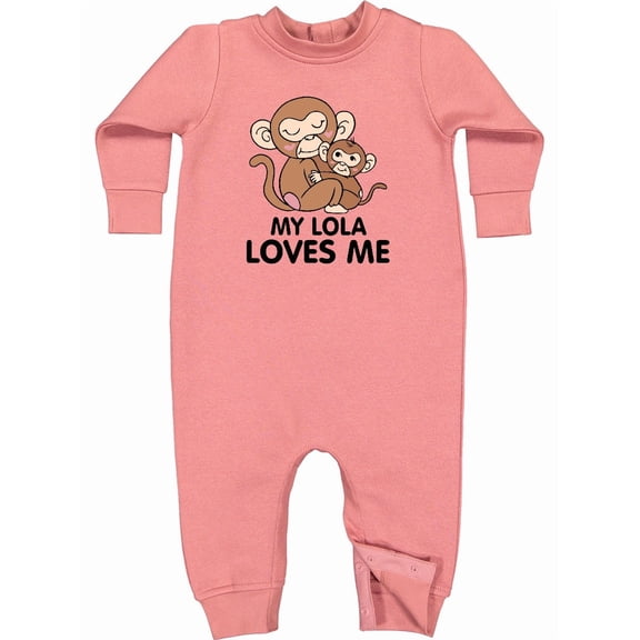 Inktastic My Lola Loves Me Baby Fleece Romper