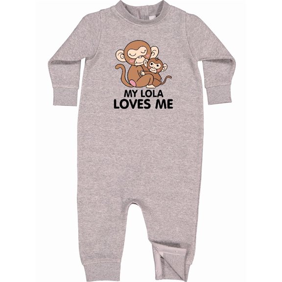 Inktastic My Lola Loves Me Baby Fleece Romper
