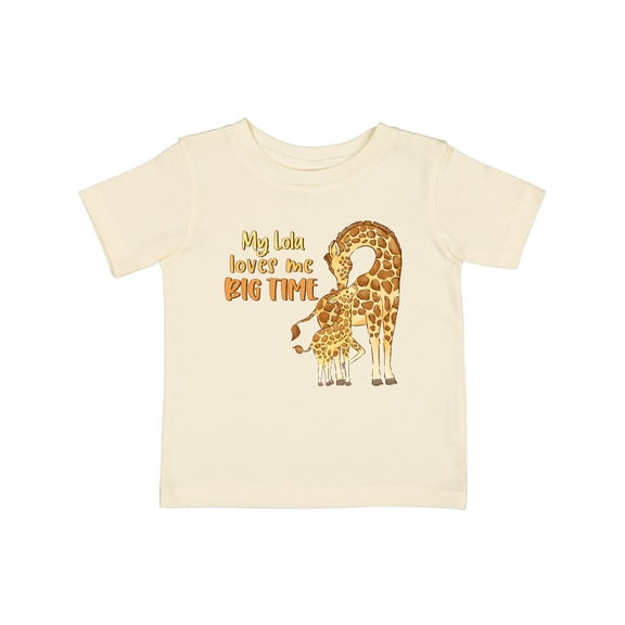 Inktastic My Lola Loves Me Big Time Giraffe Boys or Girls Baby T-Shirt