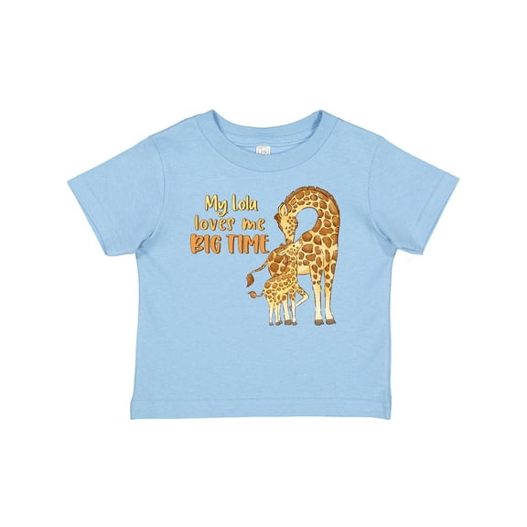 Inktastic My Lola Loves Me Big Time Giraffe Boys or Girls Baby T-Shirt