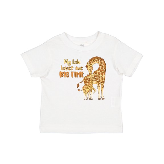 Inktastic My Lola Loves Me Big Time Giraffe Boys or Girls Baby T-Shirt