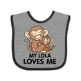 thumbnail image 1 of Inktastic My Lola Loves Me Boys or Girls Baby Bib, 1 of 4