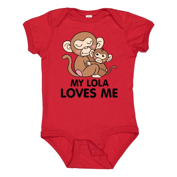 Inktastic My Lola Loves Me Boys or Girls Baby Bodysuit