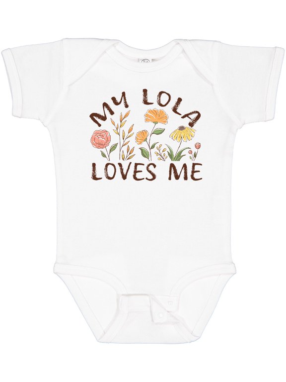 My Lola Loves Me Boys or Girls Baby Bodysuit
