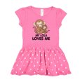 thumbnail image 1 of Inktastic My Lola Loves Me Gift Baby Girl Dress, 1 of 4