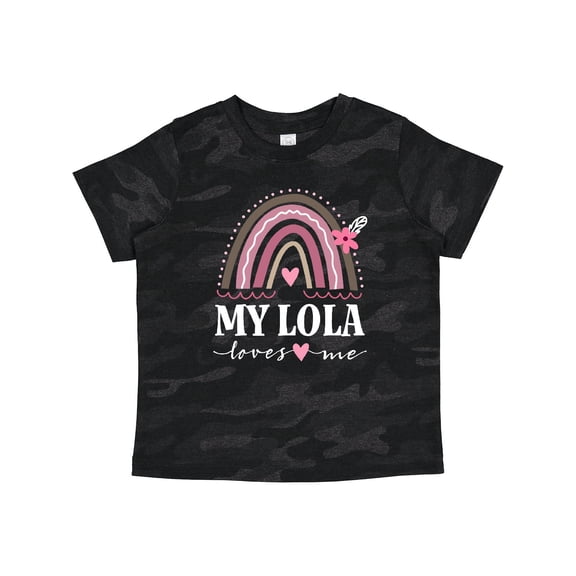 Inktastic My Lola Loves Me Granddaughter Girls Toddler T-Shirt