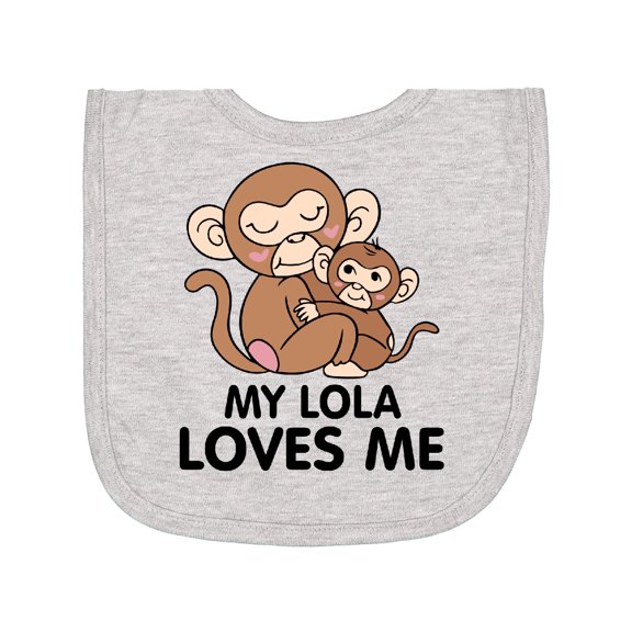 Inktastic My Lola Loves Me Newborn Bib