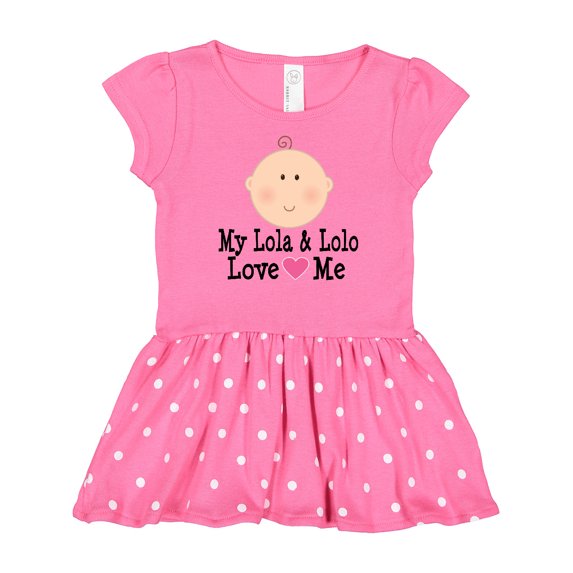 Inktastic My Lola and Lolo Love Me Gift Baby Girl Dress