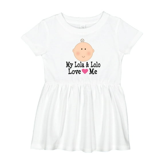 Inktastic My Lola and Lolo Love Me Girls Baby Dress