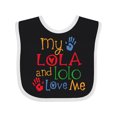 thumbnail image 1 of Inktastic My Lola and Lolo Love Me Grandchild Boys or Girls Baby Bib, 1 of 4