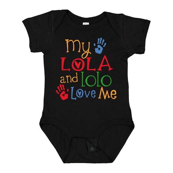 Inktastic My Lola and Lolo Love Me Grandchild Boys or Girls Baby Bodysuit