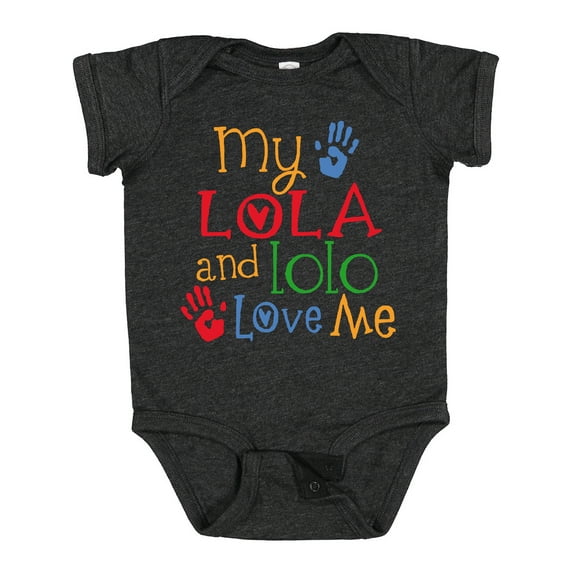 Inktastic My Lola and Lolo Love Me Grandchild Boys or Girls Baby Bodysuit