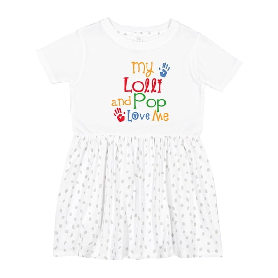 Inktastic My Lolli and Pop Love Me Grandchild Girls Toddler Dress
