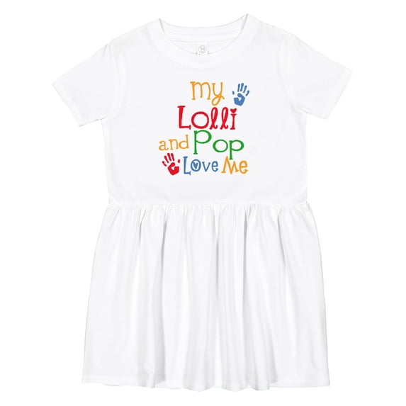 Inktastic My Lolli and Pop Love Me Grandchild Girls Toddler Dress