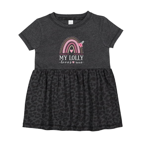 Inktastic My Lolly Loves Me Granddaughter Rainbow Girls Baby Dress