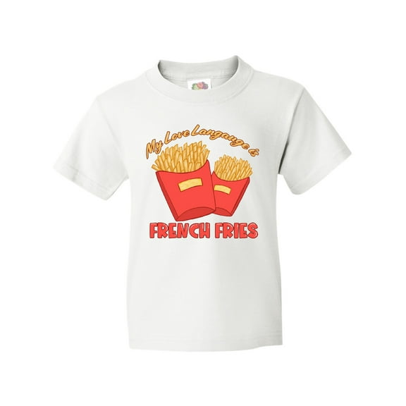 Inktastic My Love Language Is French Fries Youth T-Shirt
