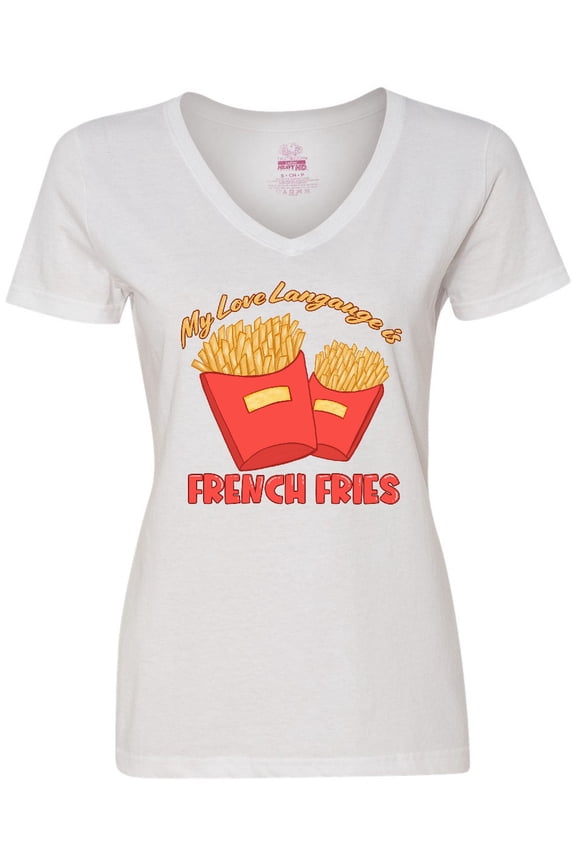 My Love Language is French Fries Women's V-Neck T-Shirt