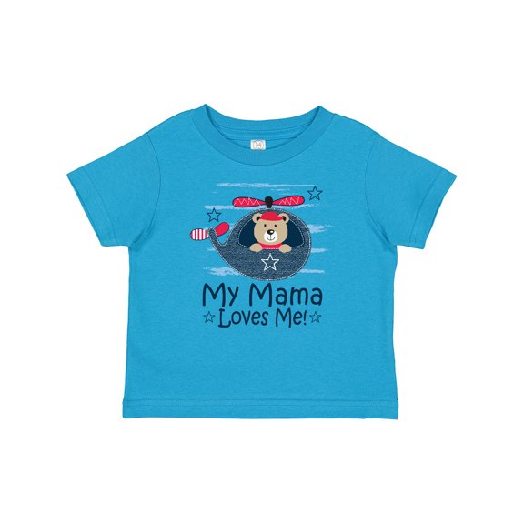 Inktastic My Mama Loves Me Boys Helicopter Boys Baby T-Shirt