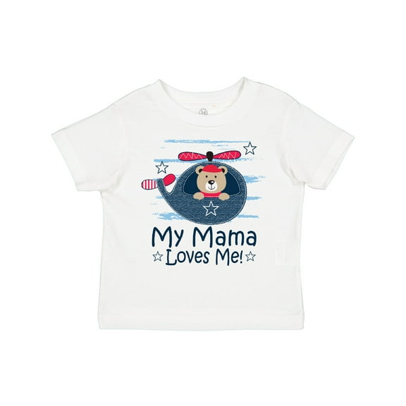 Inktastic My Mama Loves Me Boys Helicopter Boys Toddler T-Shirt