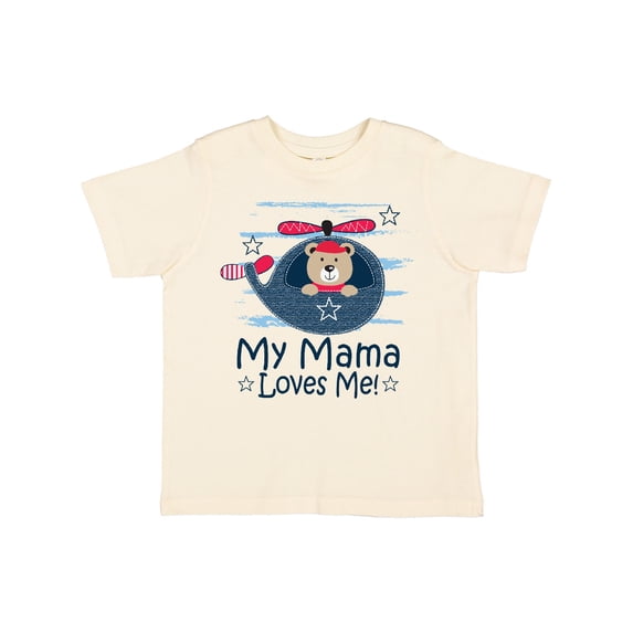 Inktastic My Mama Loves Me Boys Helicopter Boys Toddler T-Shirt