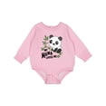 thumbnail image 1 of Inktastic My Mama Loves Me Cute Panda Baby Fleece Bodysuit, 1 of 4