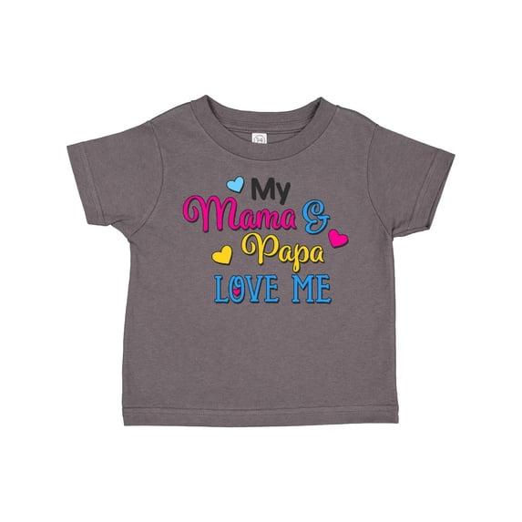 Inktastic My Mama and Papa Love Me with Hearts Boys or Girls Toddler T-Shirt