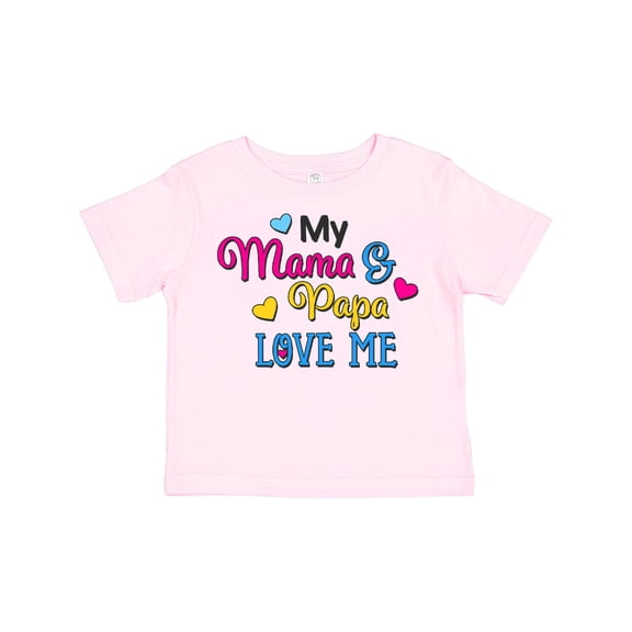 Inktastic My Mama and Papa Love Me with Hearts Boys or Girls Toddler T-Shirt