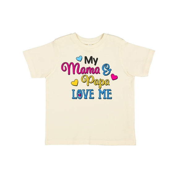 Inktastic My Mama and Papa Love Me with Hearts Boys or Girls Toddler T-Shirt