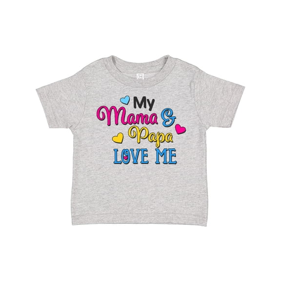 Inktastic My Mama and Papa Love Me with Hearts Boys or Girls Toddler T-Shirt