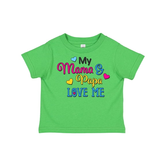 Inktastic My Mama and Papa Love Me with Hearts Boys or Girls Toddler T-Shirt