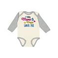 thumbnail image 1 of Inktastic My Mama and Papa Love me with Hearts Boys or Girls Long Sleeve Baby Bodysuit, 1 of 5