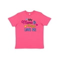 thumbnail image 1 of Inktastic My Mama and Papa Love me with Hearts Youth T-Shirt, 1 of 5