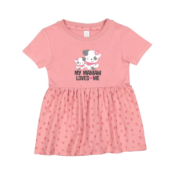 Inktastic My Mamaw Loves Me Girls Granddaughter Girls Baby Dress